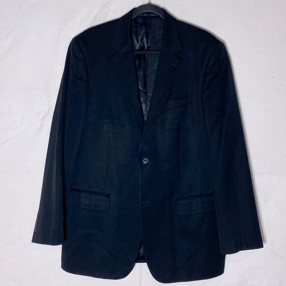 Bellissimo Black Pure New Wool Blazer Suit Jacket 46L - Picture 8 of 8